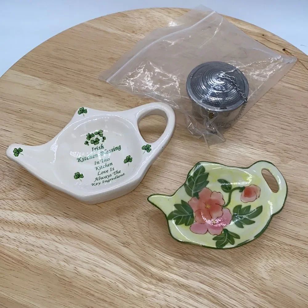 2 Tea Bag Holders 1 Loose Tea Infuser Set